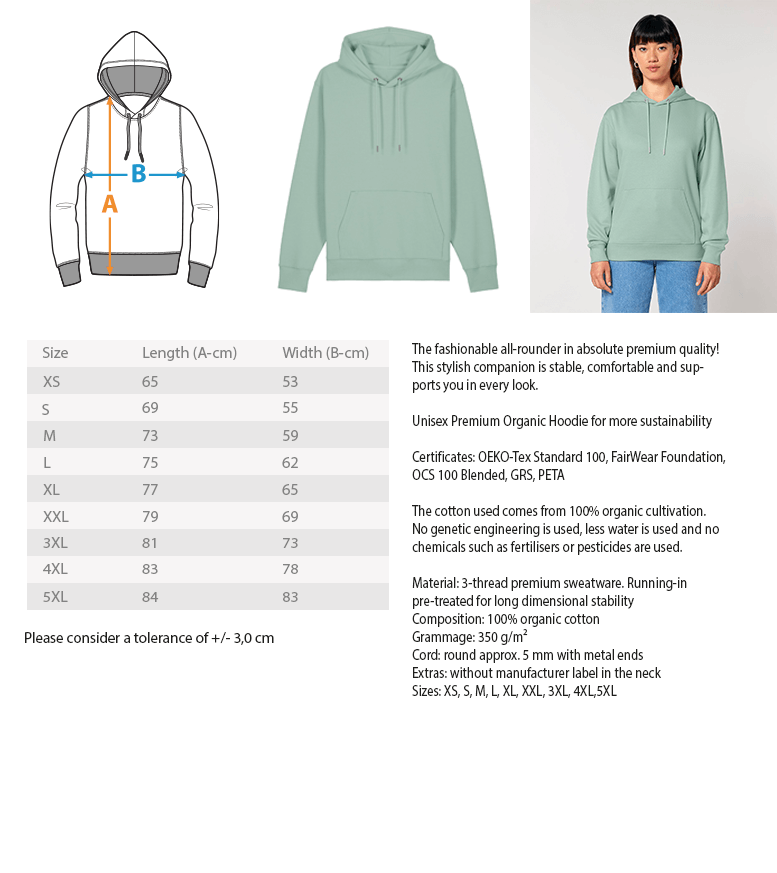 Größentabelle Halloween Hoodie