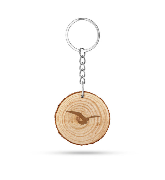 Holz Schlüsselanhänger Rund mit Lasergravur