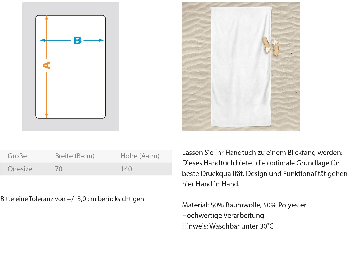 Großes Strandtuch