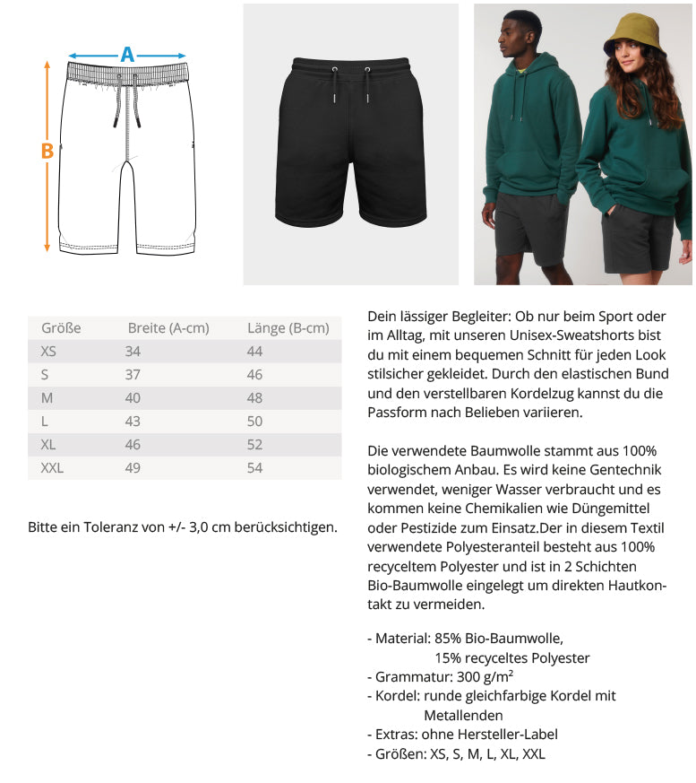 Größen kurze Hose
