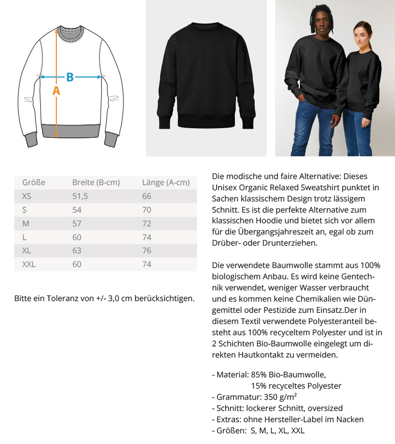 Sweatshirt Größen