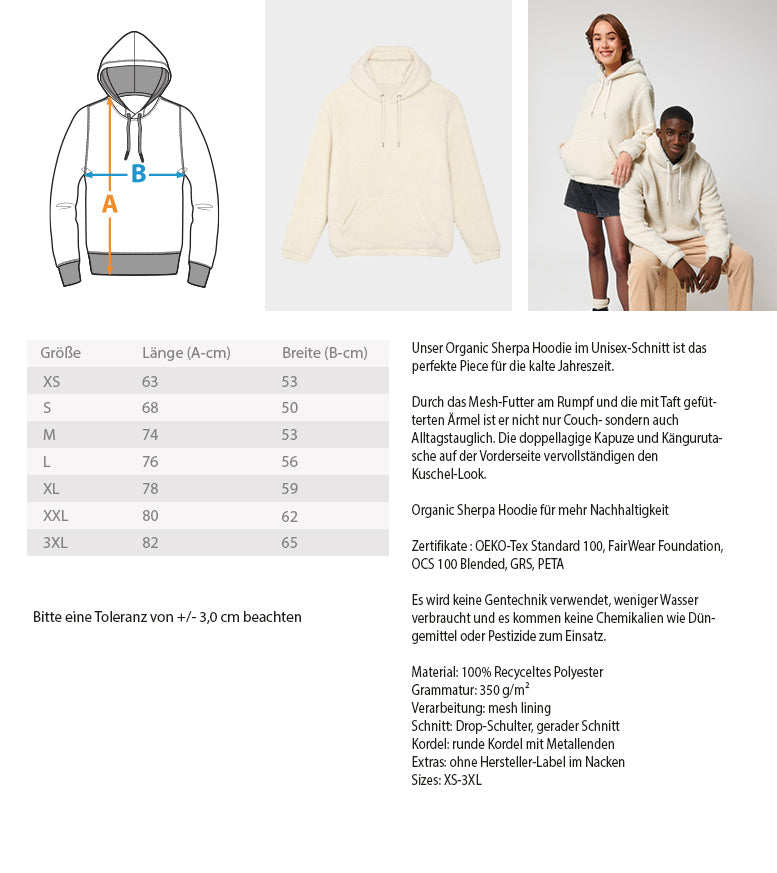 Teddy Pullover Größentabelle