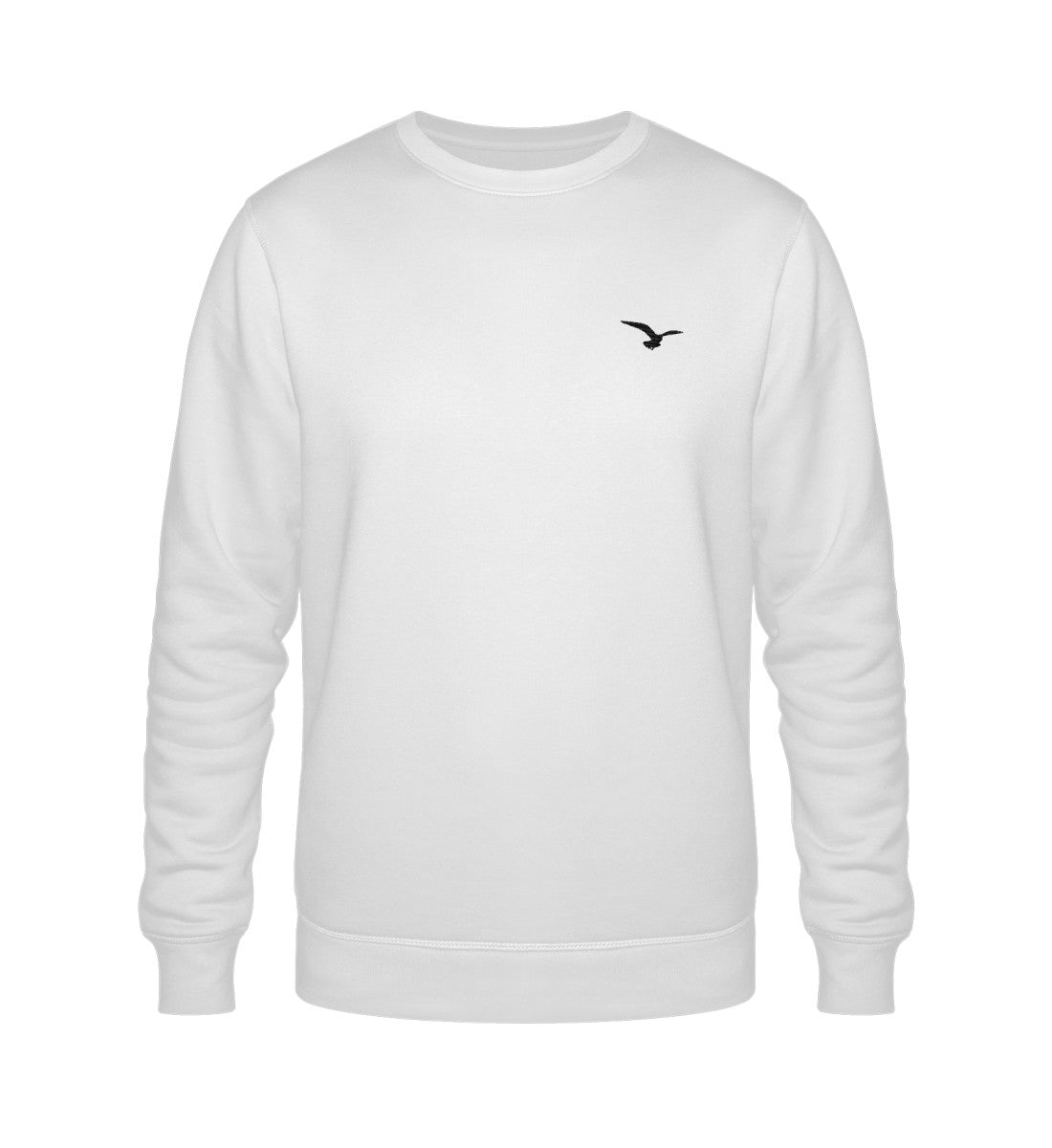 White-Sweatshirt Logo Brust
