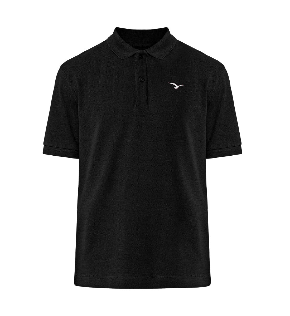 Schwarz-Polo Shirt men Logo  Adler