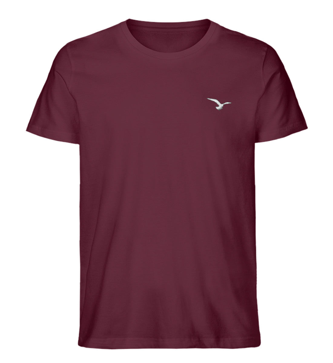 Burgundy-Herren Tshirt Logo Stick
