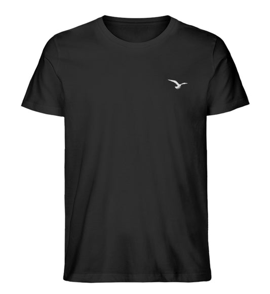 Schwarz-Herren Tshirt Logo Stick