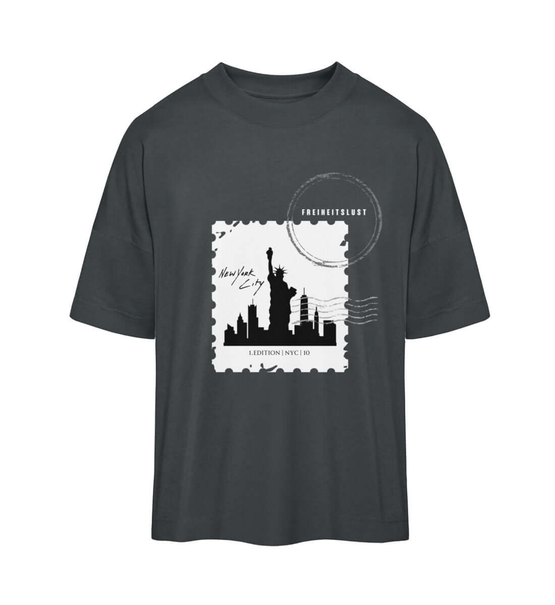 New York City Stamp Shirt Freiheitsstaue Briefmarke
