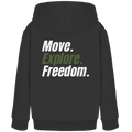 Kids Hoodie mit Backprint - Move.Explore.Freedom