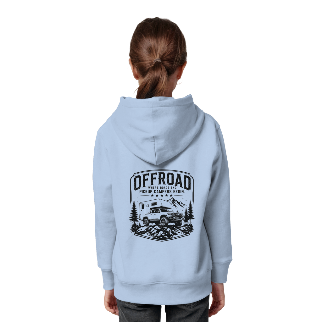 Offroad Camper Kids Hoodie - Where Roads End