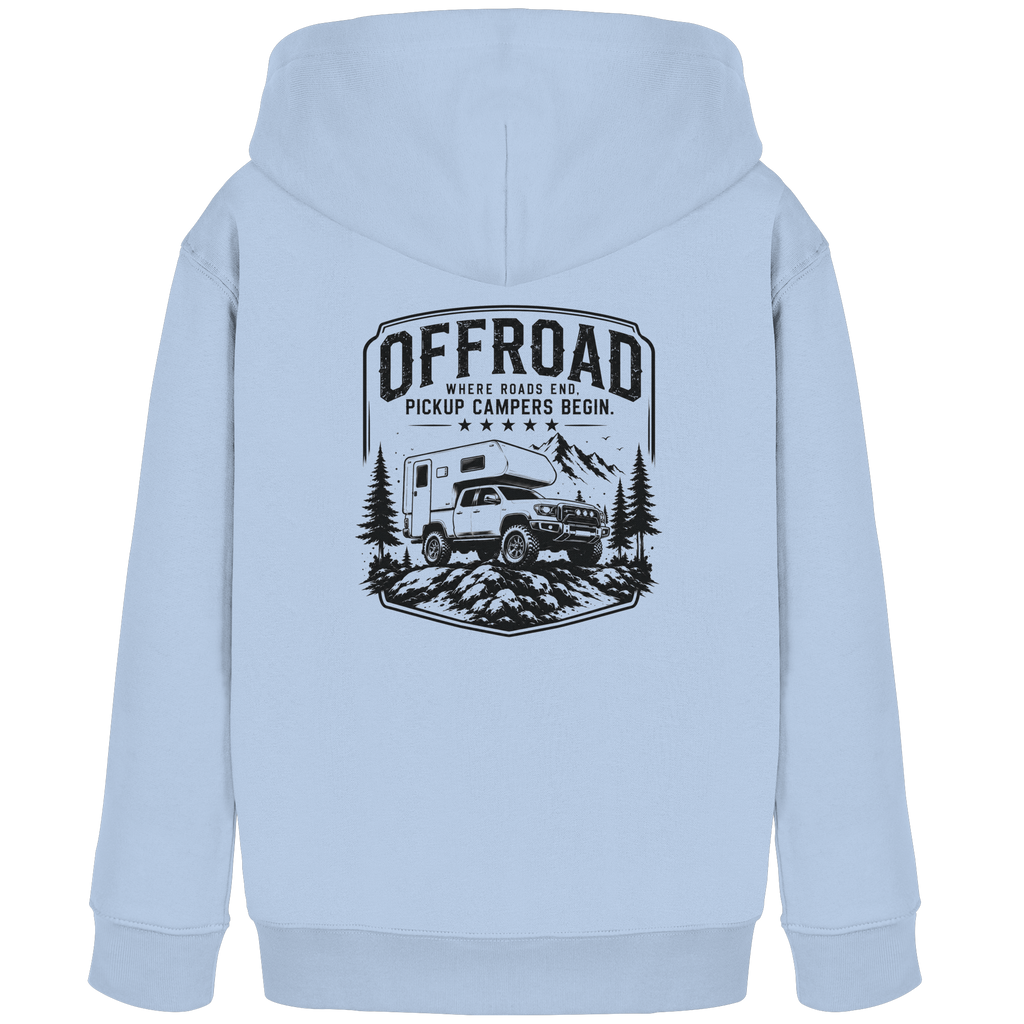 Offroad Camper Kids Hoodie - Where Roads End