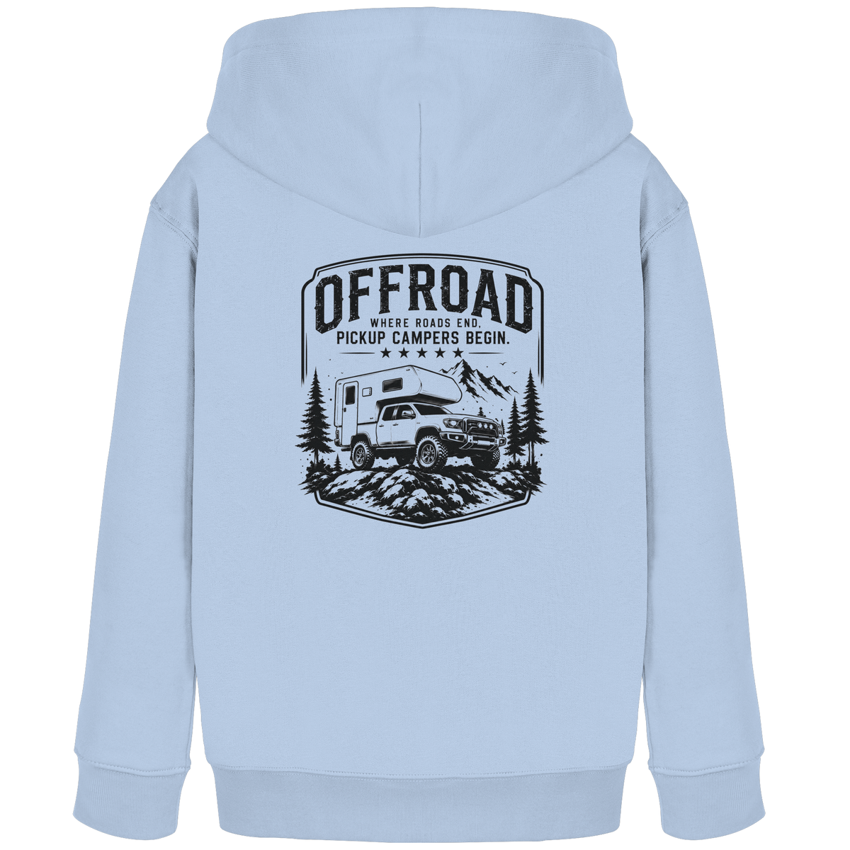 Offroad Camper Kids Hoodie - Where Roads End