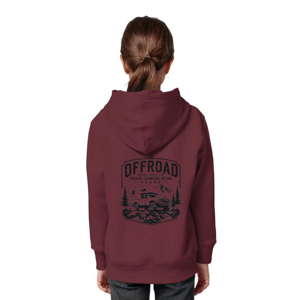 Offroad Camper Kids Hoodie - Where Roads End