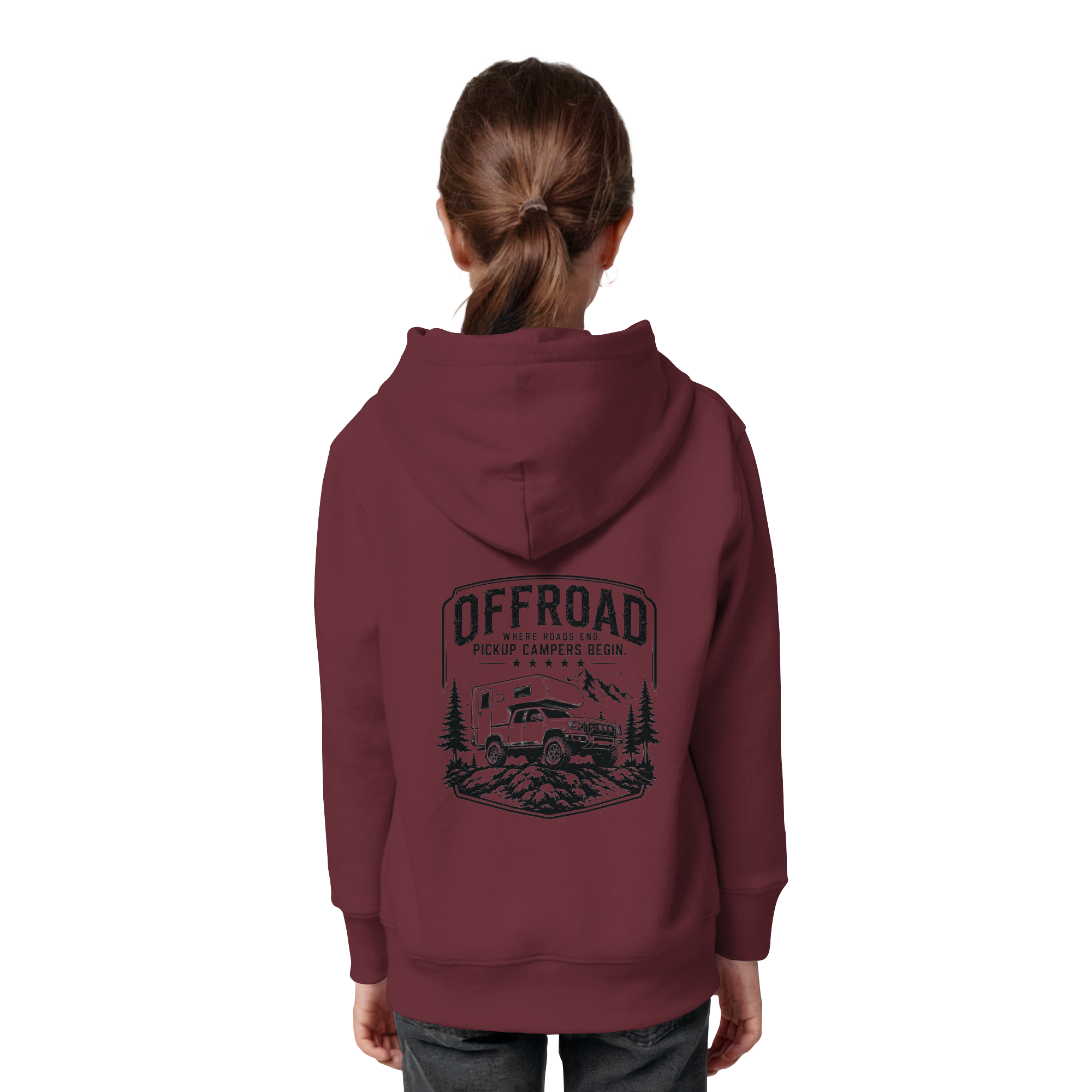 Offroad Camper Kids Hoodie - Where Roads End