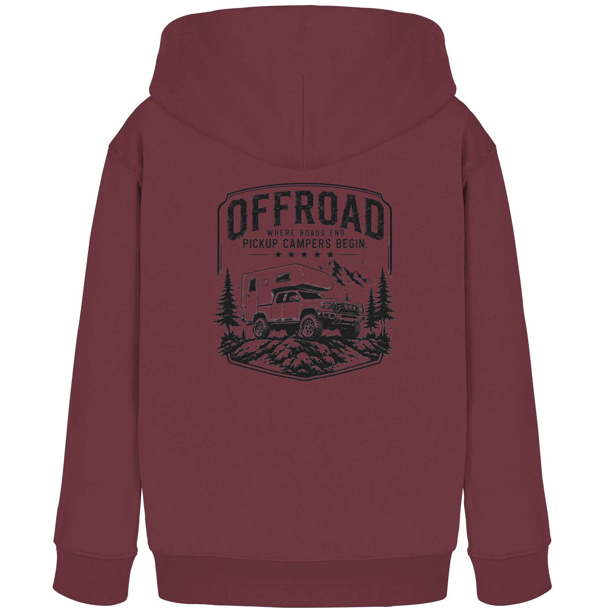 Offroad Camper Kids Hoodie - Where Roads End
