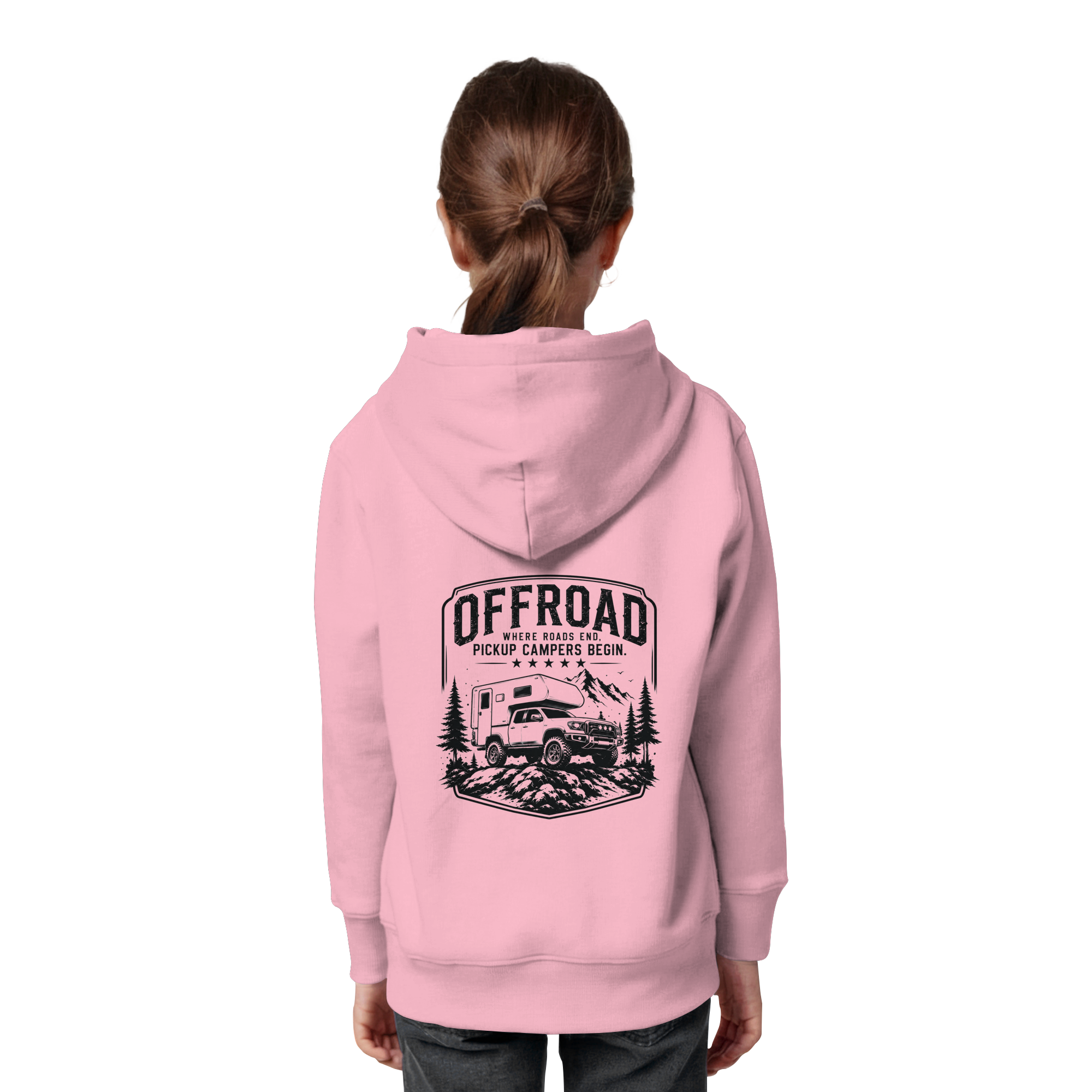 Offroad Camper Kids Hoodie - Where Roads End