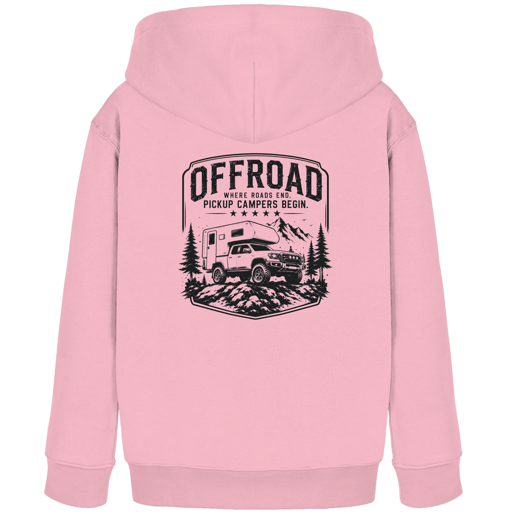 Offroad Camper Kids Hoodie - Where Roads End