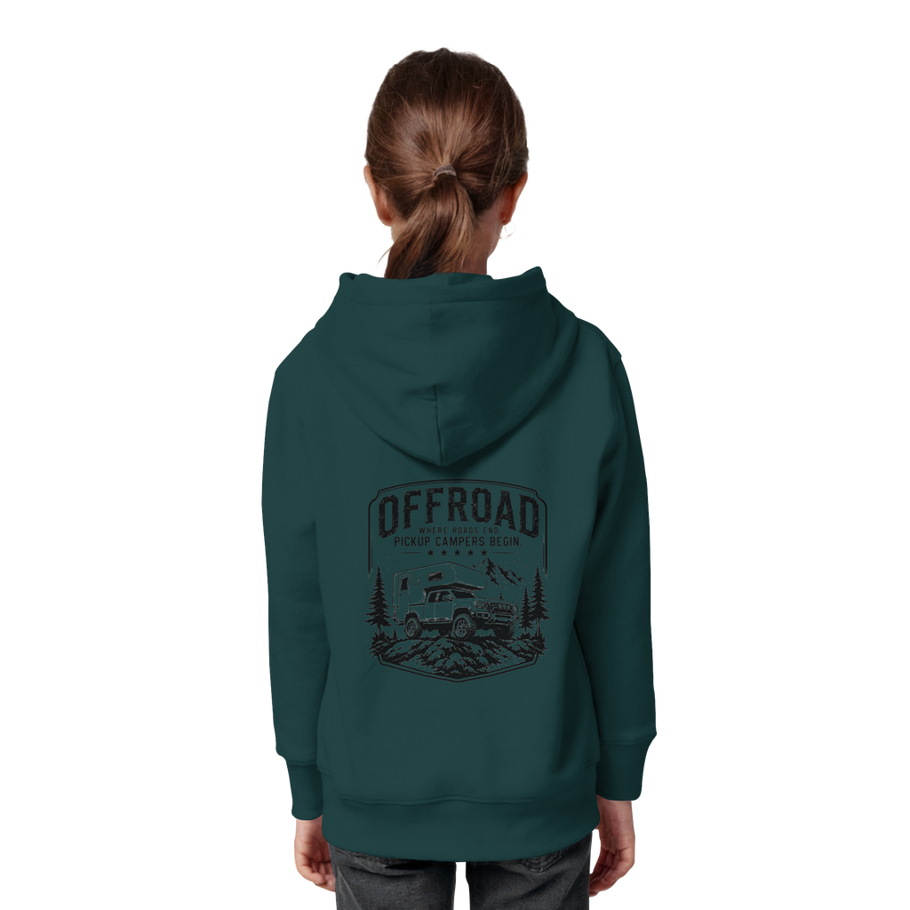 Offroad Camper Kids Hoodie - Where Roads End