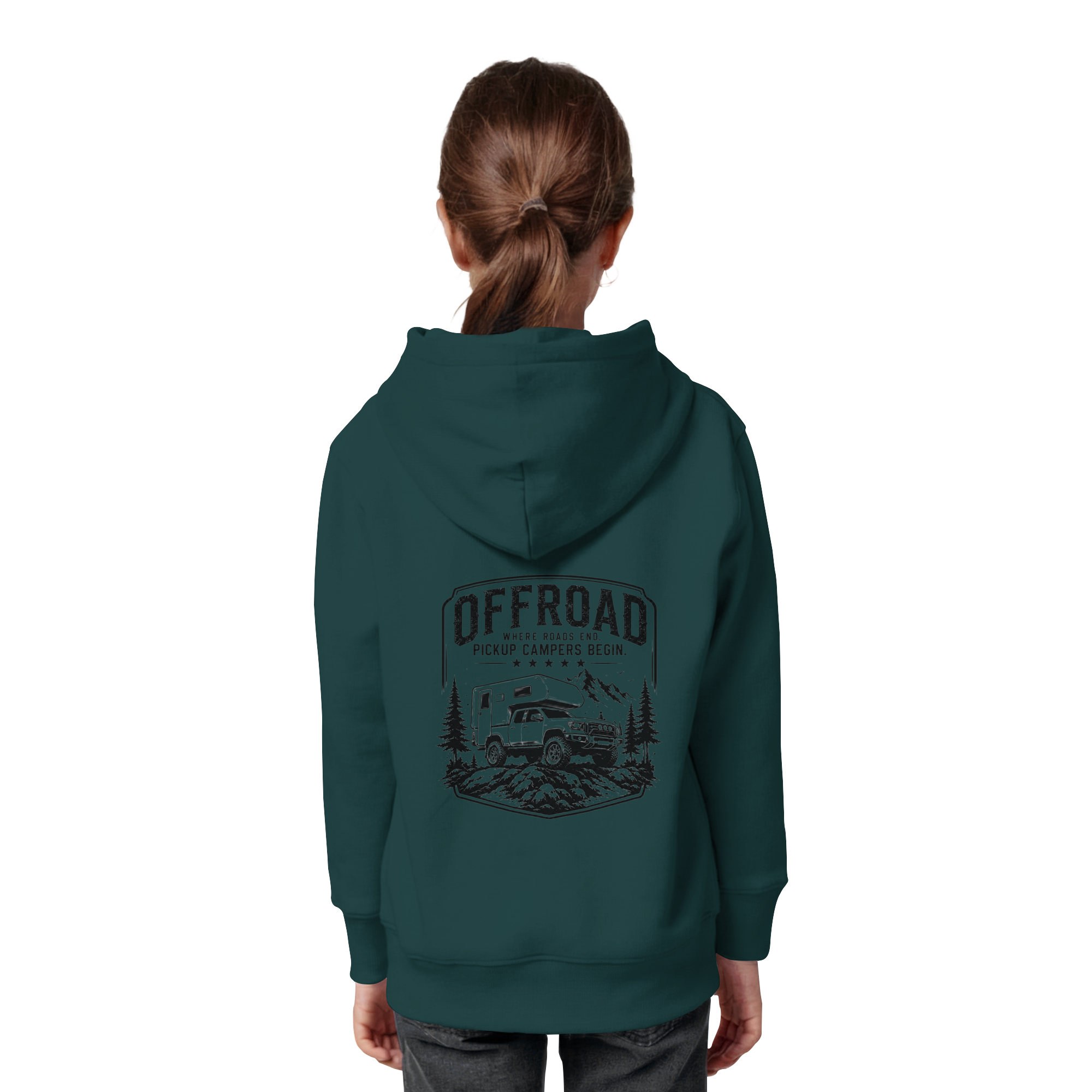 Offroad Camper Kids Hoodie - Where Roads End