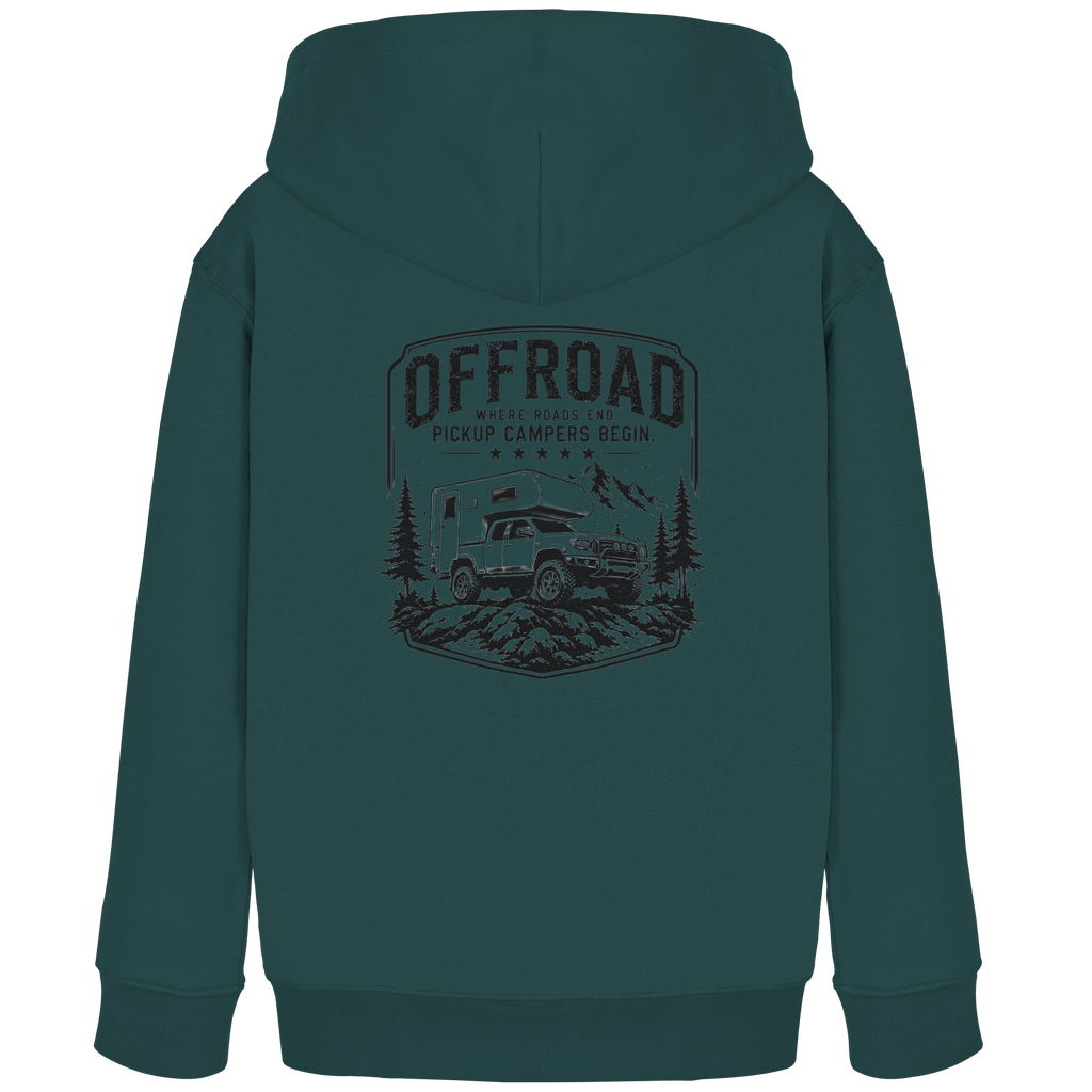 Offroad Camper Kids Hoodie - Where Roads End