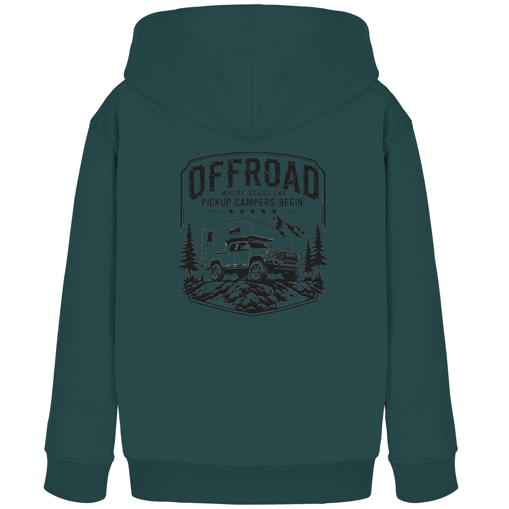 Offroad Camper Kids Hoodie - Where Roads End