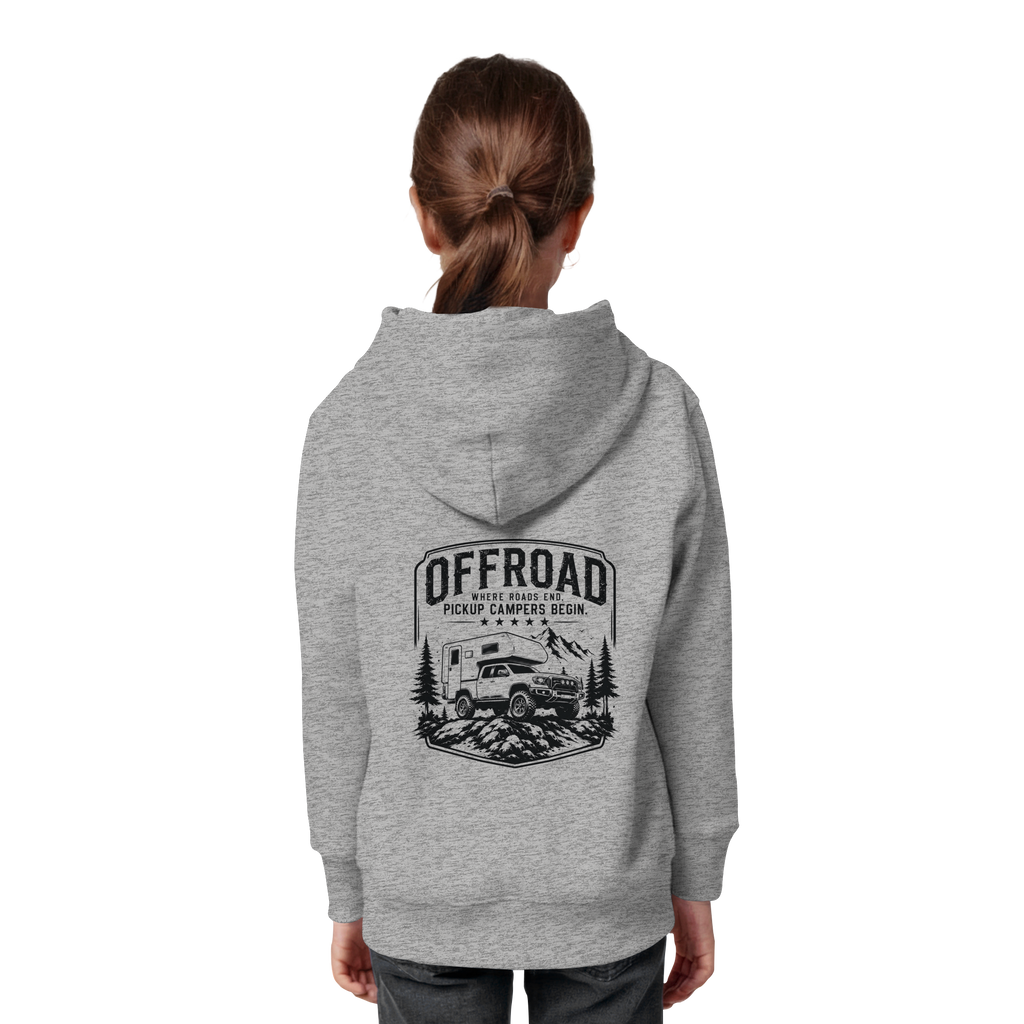 Offroad Camper Kids Hoodie - Where Roads End