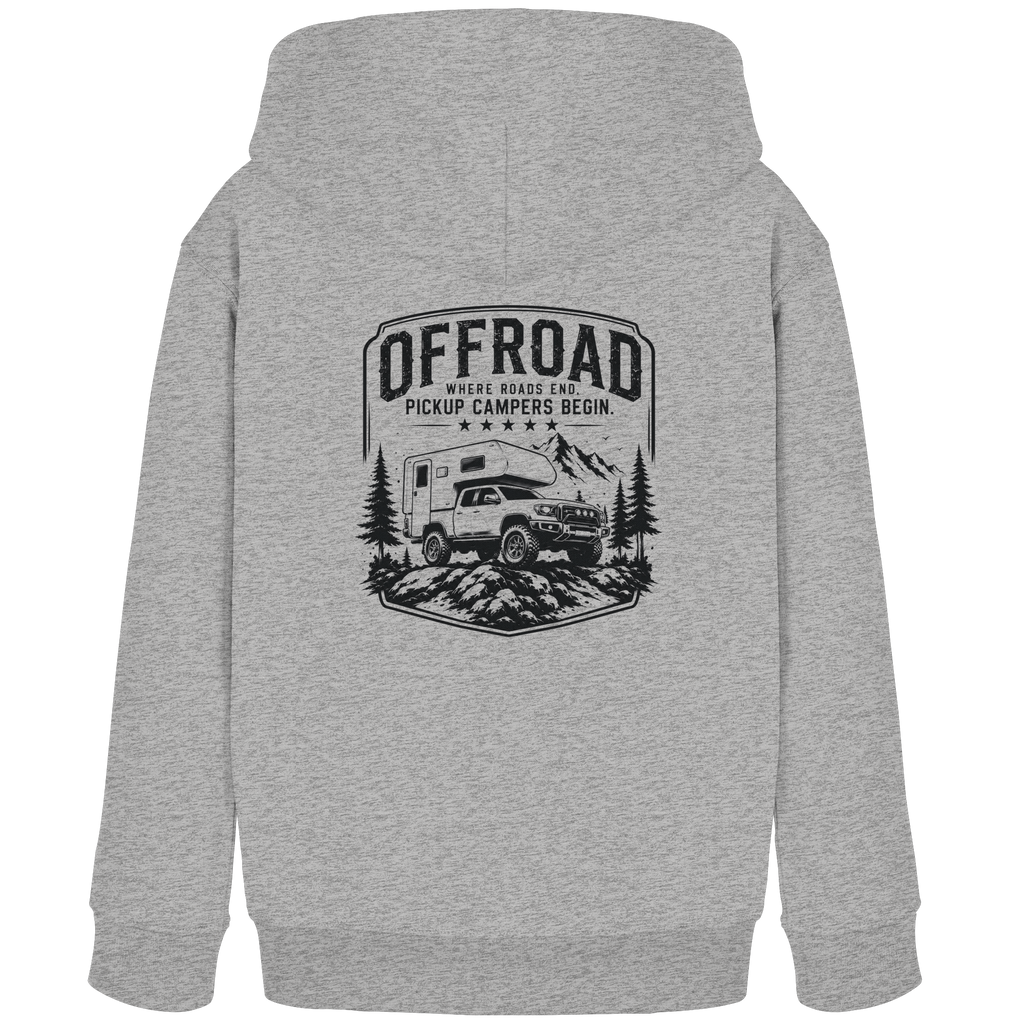 Offroad Camper Kids Hoodie - Where Roads End