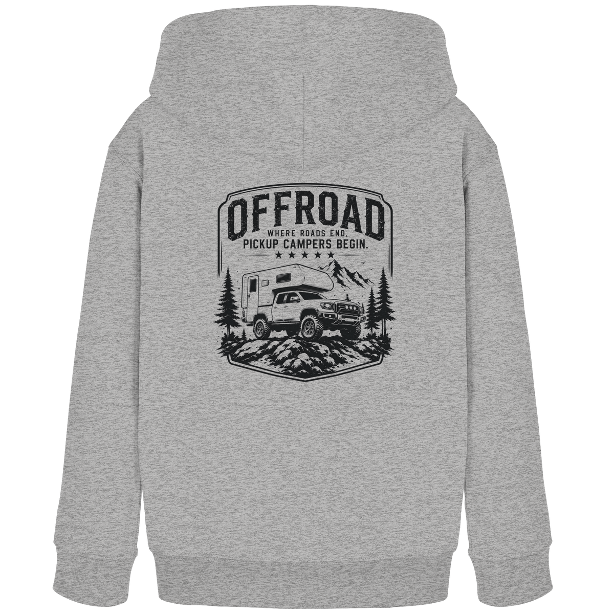 Offroad Camper Kids Hoodie - Where Roads End