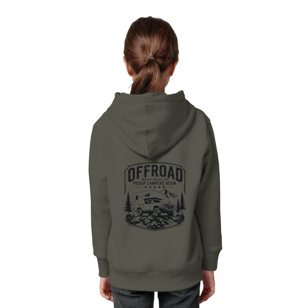 Offroad Camper Kids Hoodie - Where Roads End