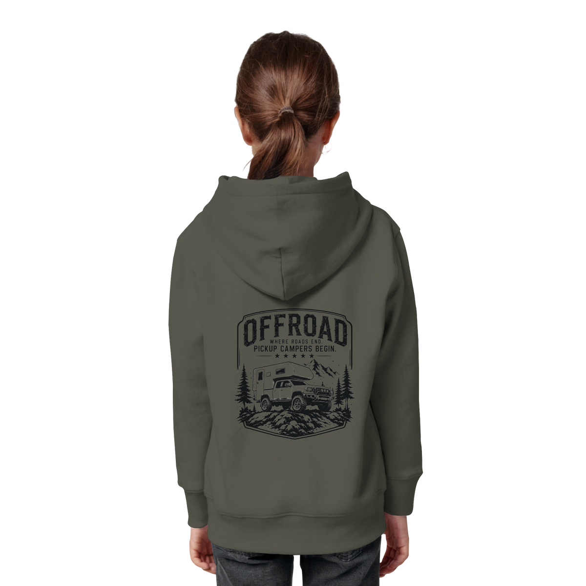 Offroad Camper Kids Hoodie - Where Roads End