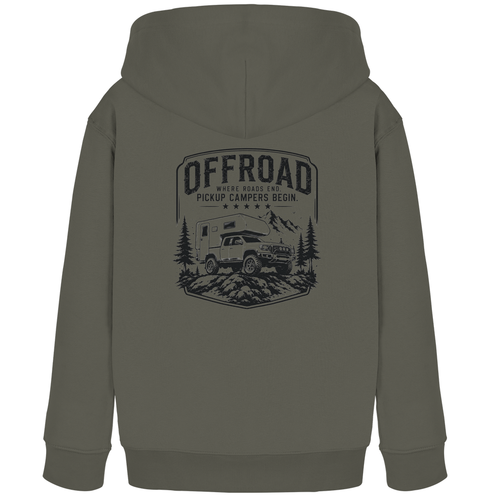 Offroad Camper Kids Hoodie - Where Roads End