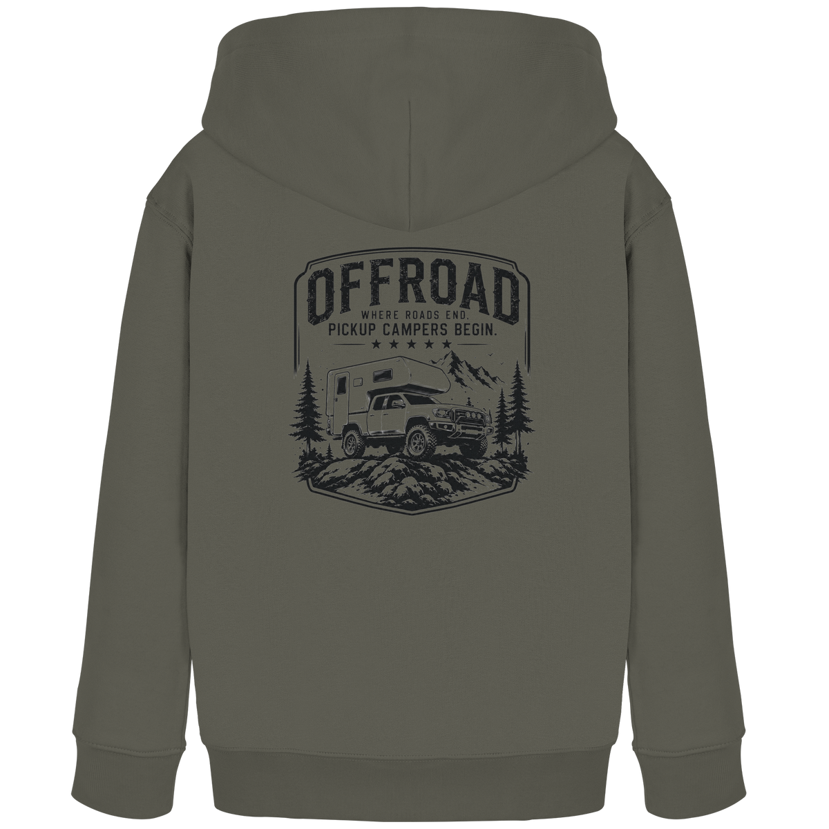 Offroad Camper Kids Hoodie - Where Roads End
