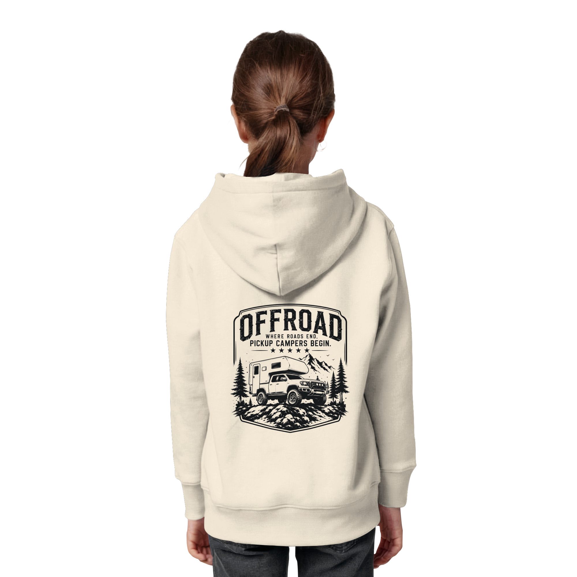 Offroad Camper Kids Hoodie - Where Roads End