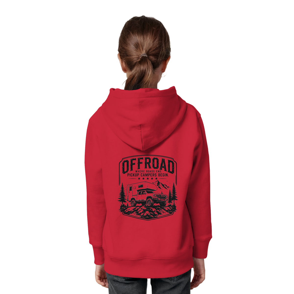 Offroad Camper Kids Hoodie - Where Roads End