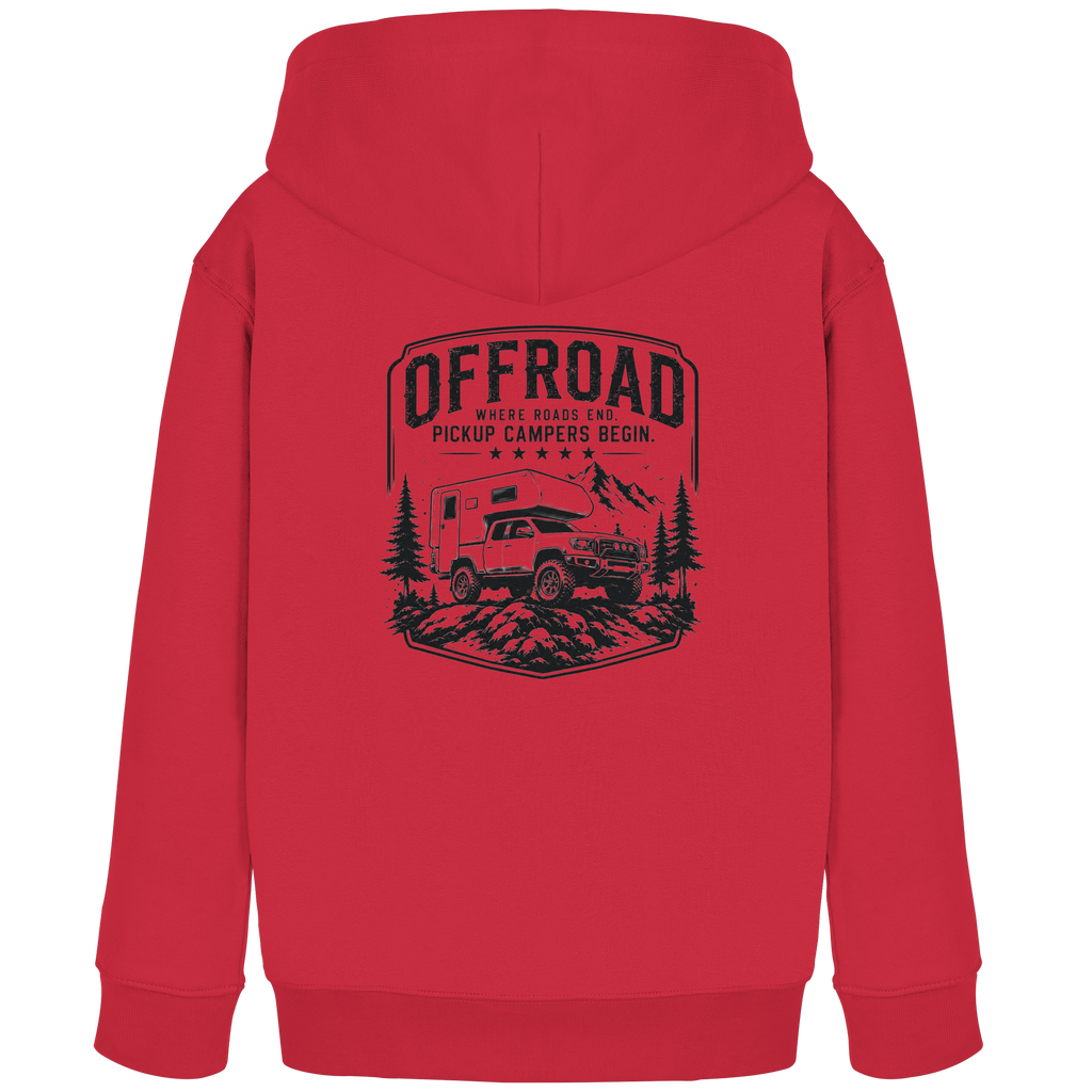 Offroad Camper Kids Hoodie - Where Roads End