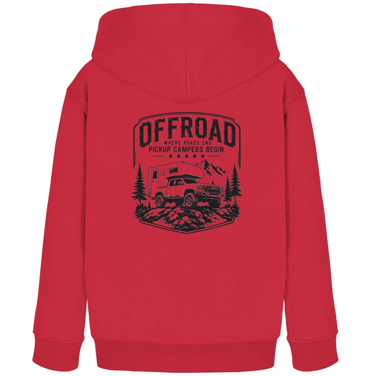 Offroad Camper Kids Hoodie - Where Roads End
