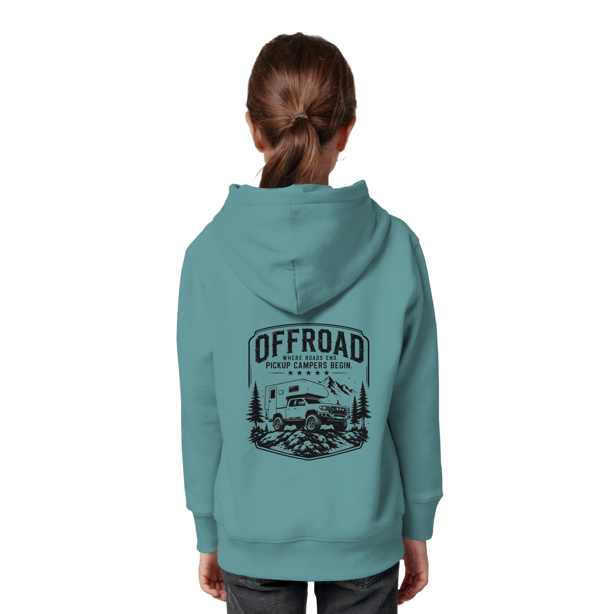 Offroad Camper Kids Hoodie - Where Roads End