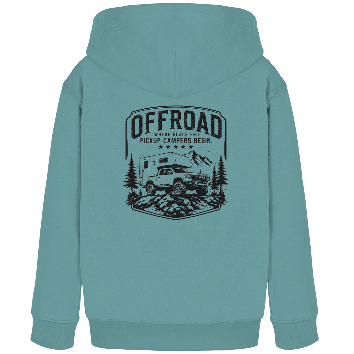 Offroad Camper Kids Hoodie - Where Roads End