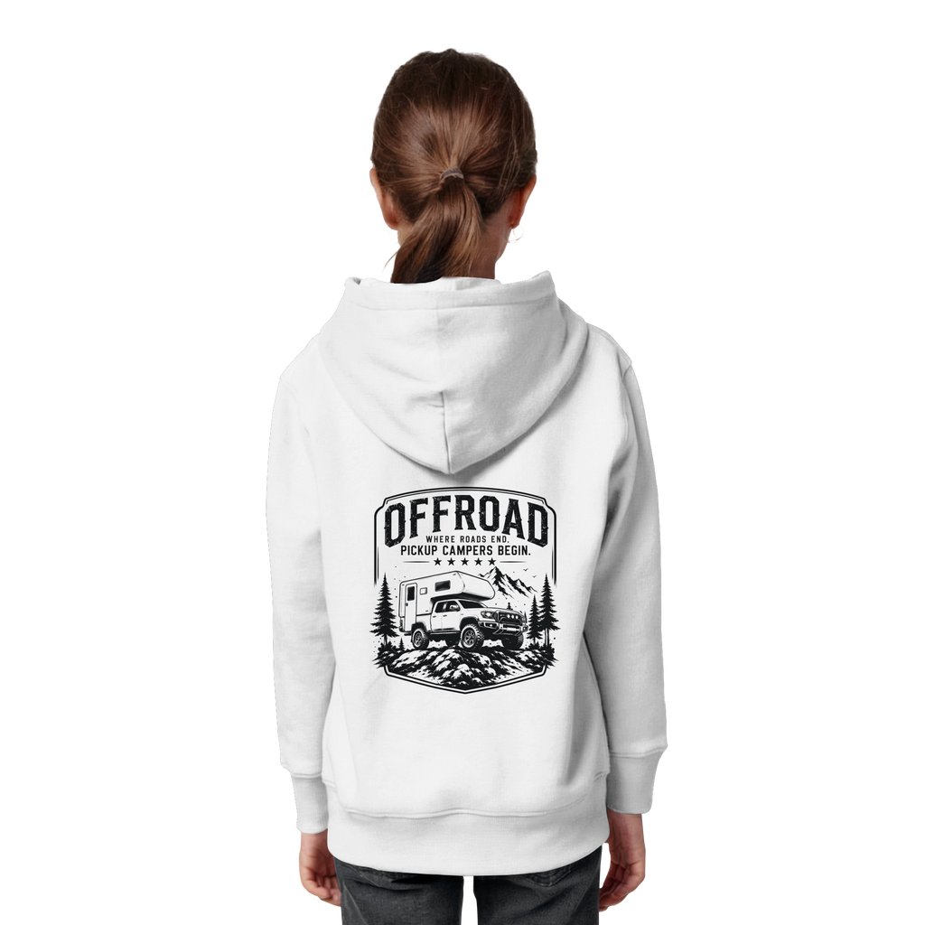 Offroad Camper Kids Hoodie - Where Roads End