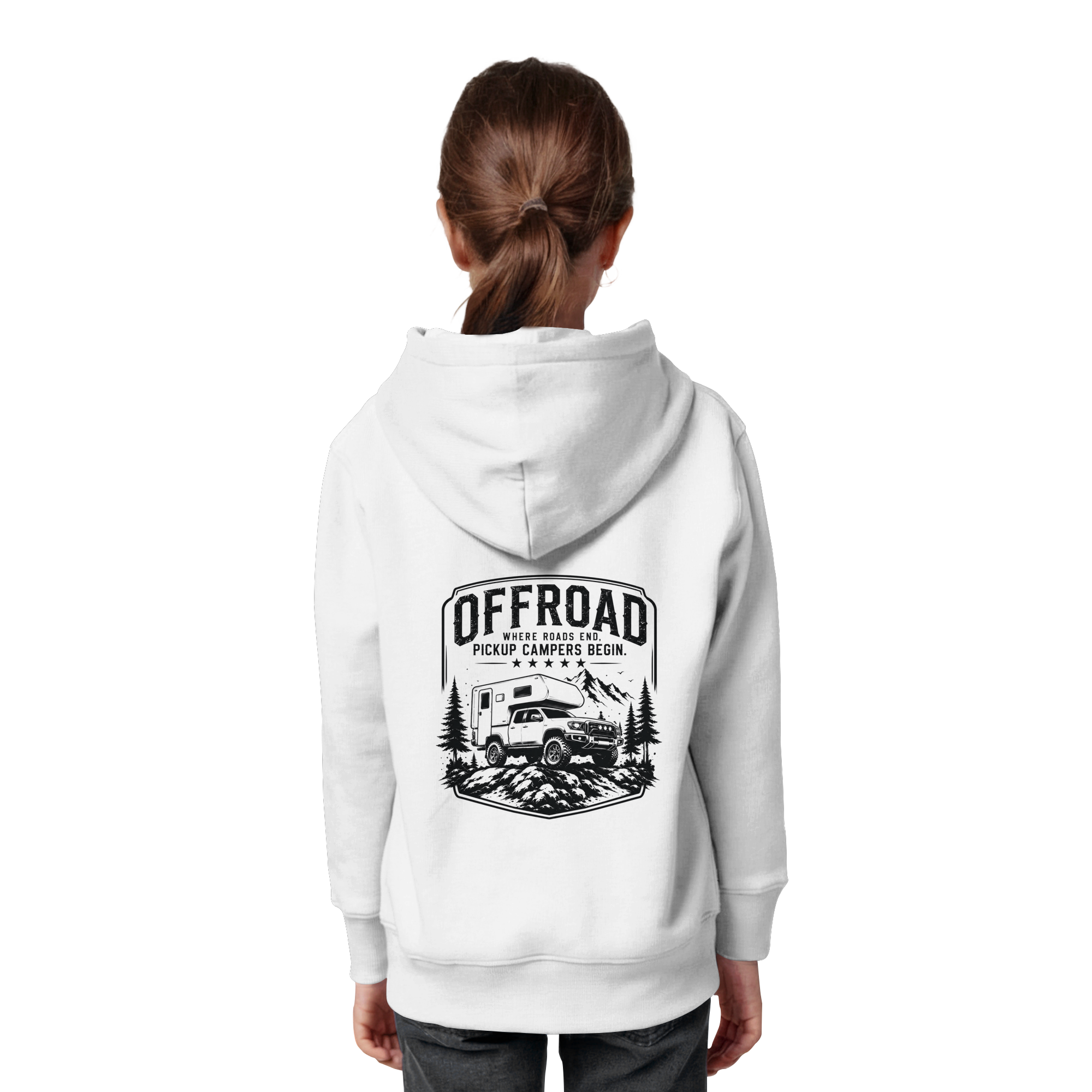Offroad Camper Kids Hoodie - Where Roads End