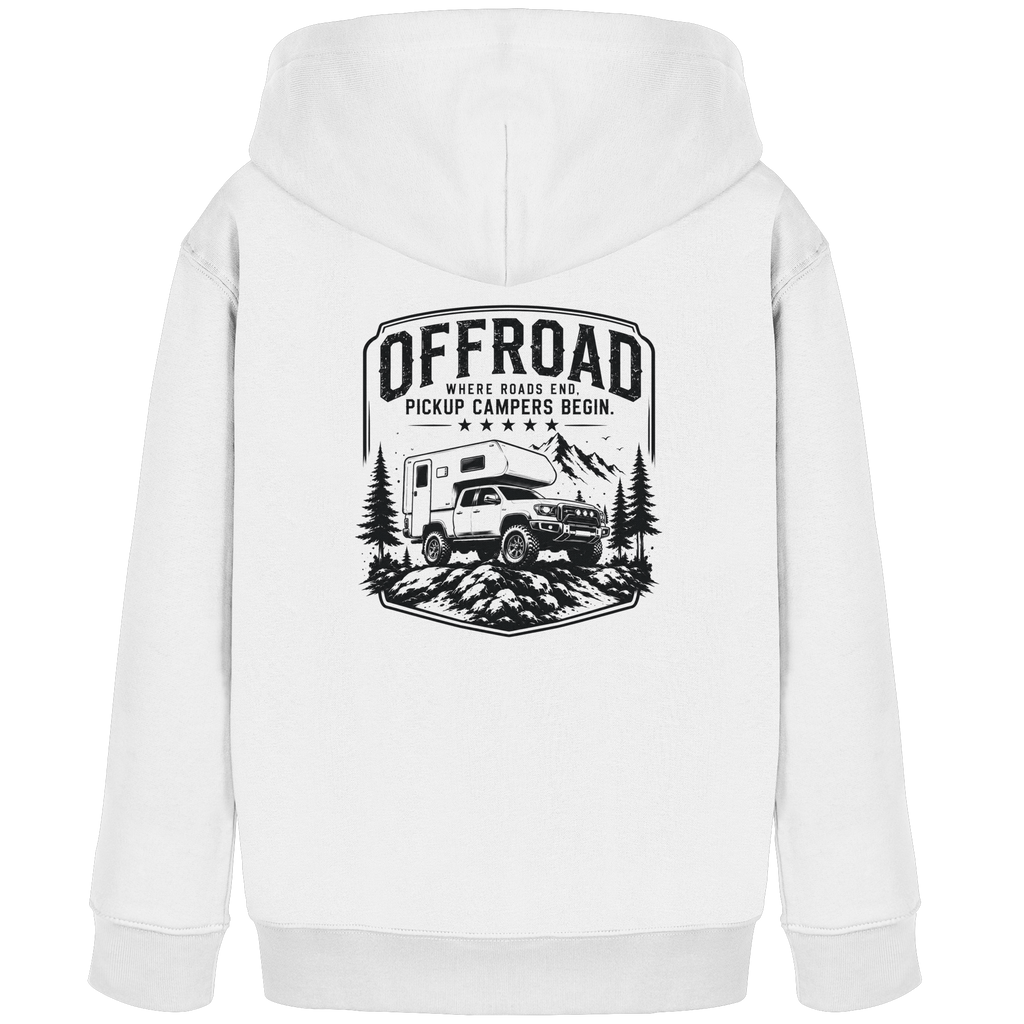 Offroad Camper Kids Hoodie - Where Roads End