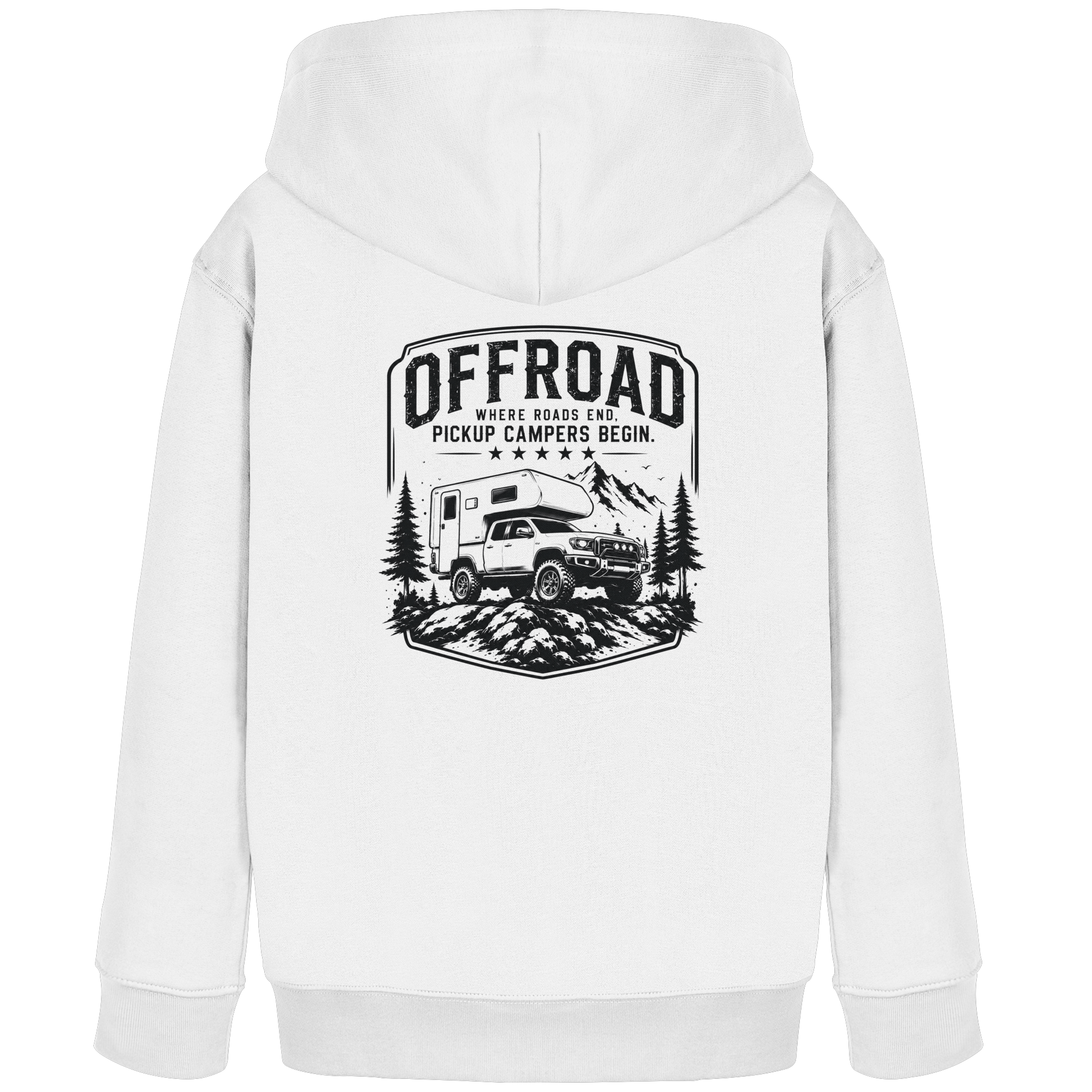 Offroad Camper Kids Hoodie - Where Roads End