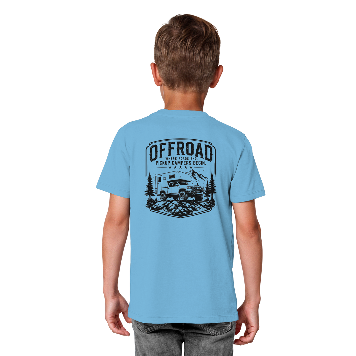 Offroad Camper Kids T-Shirt - Where Roads End