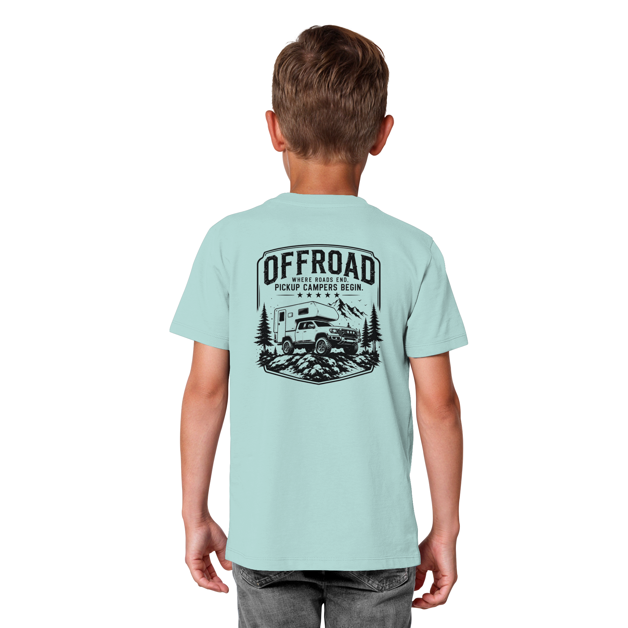 Offroad Camper Kids T-Shirt - Where Roads End