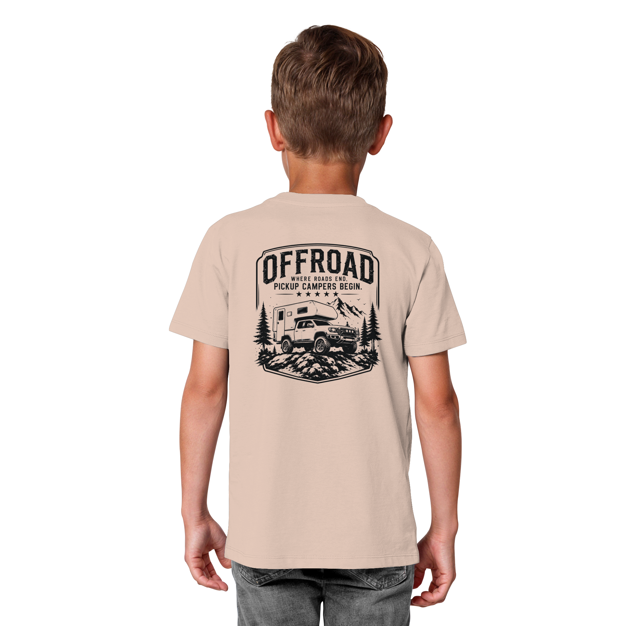 Offroad Camper Kids T-Shirt - Where Roads End