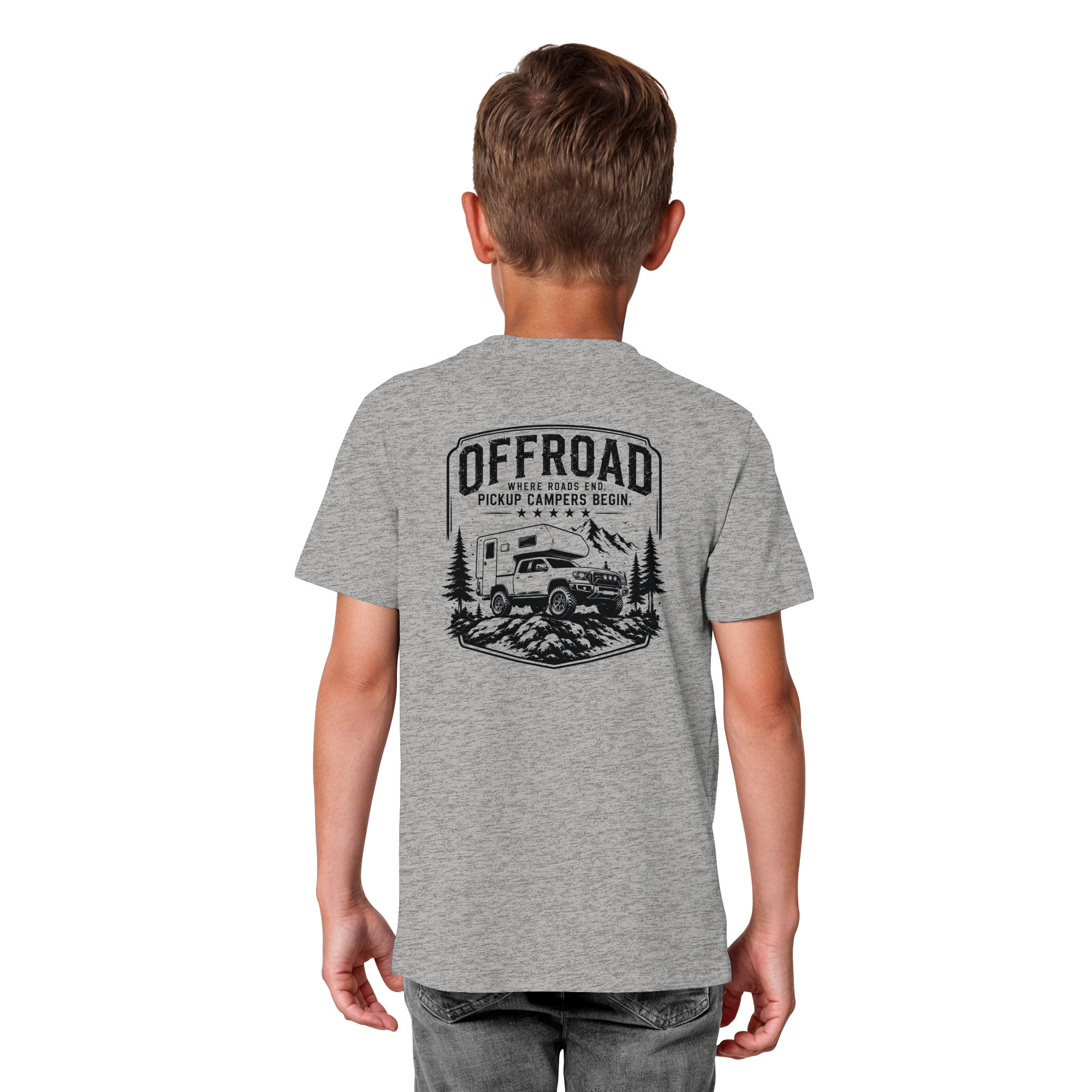 Offroad Camper Kids T-Shirt - Where Roads End