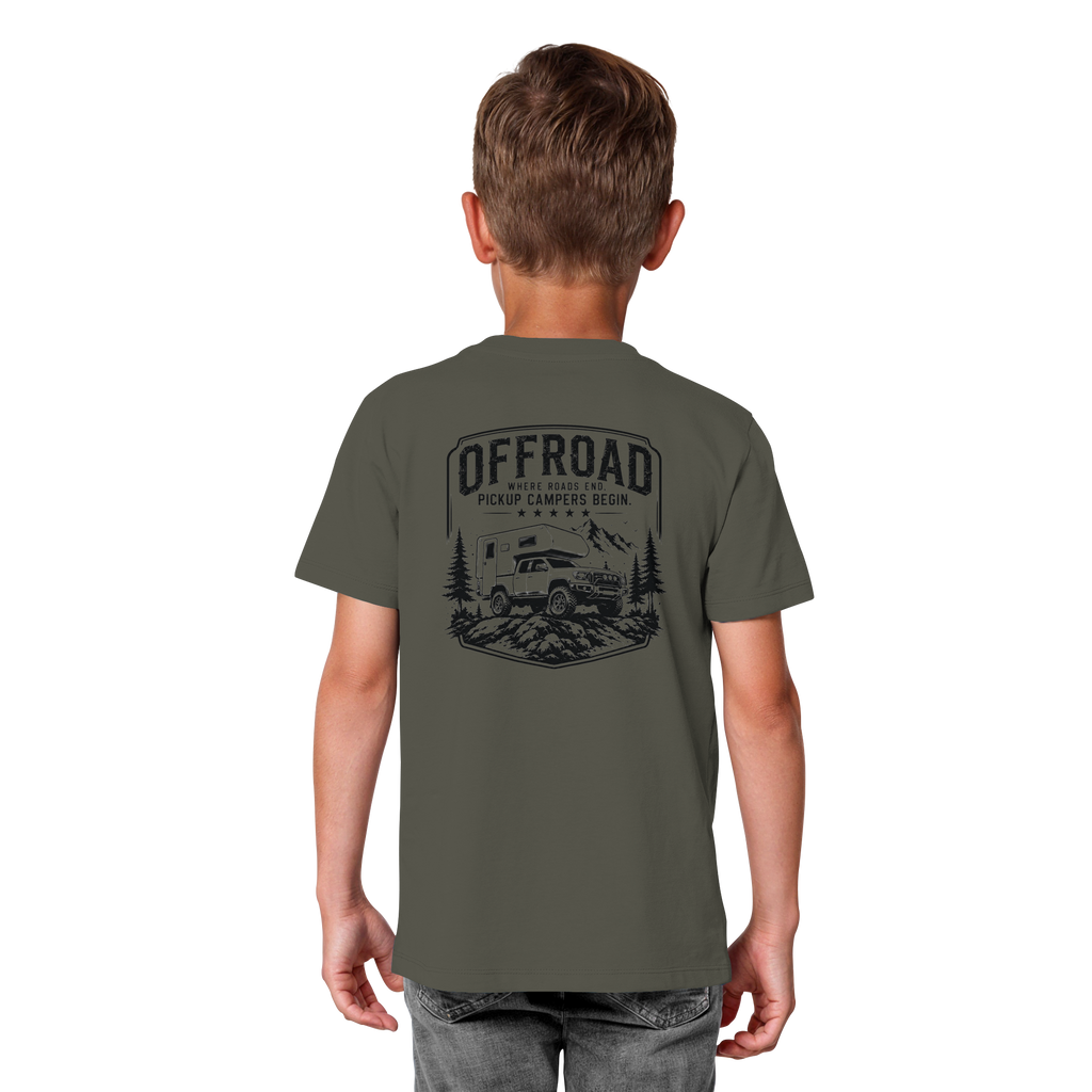 Offroad Camper Kids T-Shirt - Where Roads End