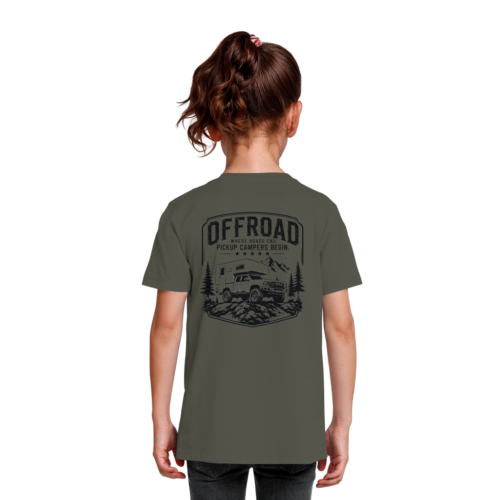 Offroad Camper Kids T-Shirt - Where Roads End