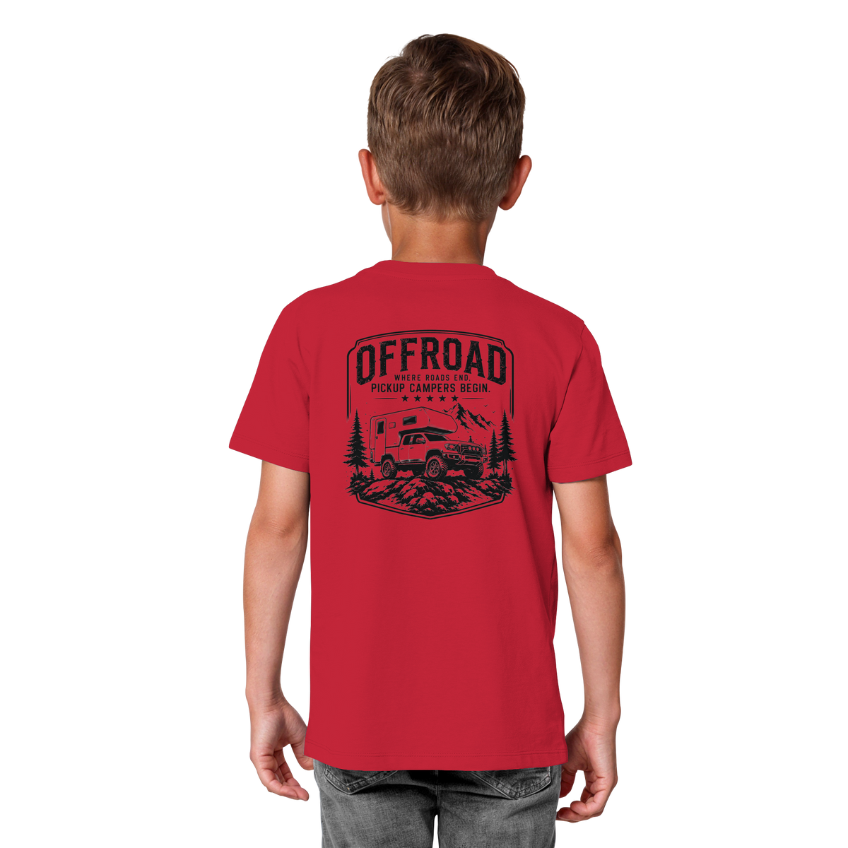 Offroad Camper Kids T-Shirt - Where Roads End