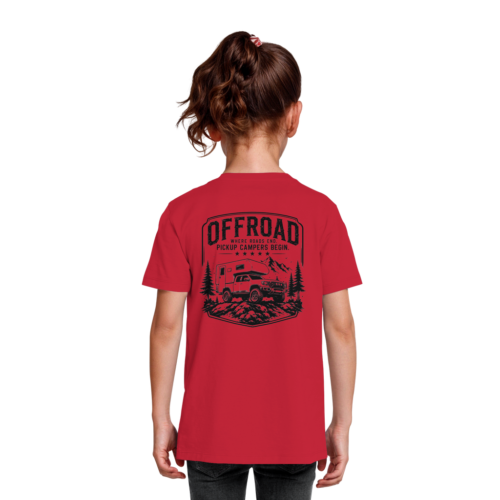 Offroad Camper Kids T-Shirt - Where Roads End