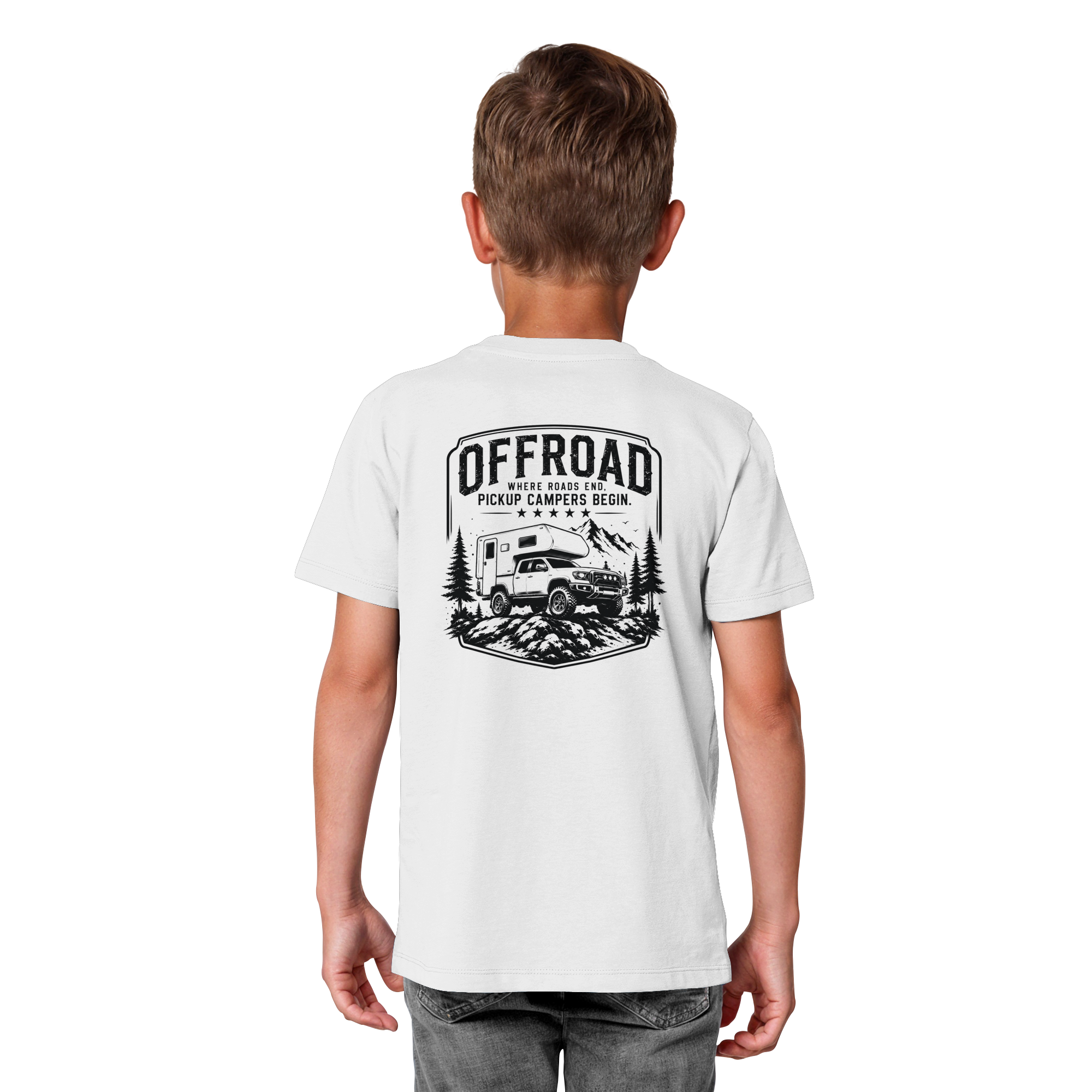 Offroad Camper Kids T-Shirt - Where Roads End